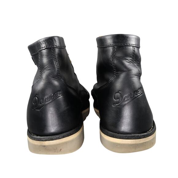 Danner Shoes Mens 10 EE Boots Leather Work Biker Bull Run Moc Toe 6" Black Shine - Picture 6 of 14